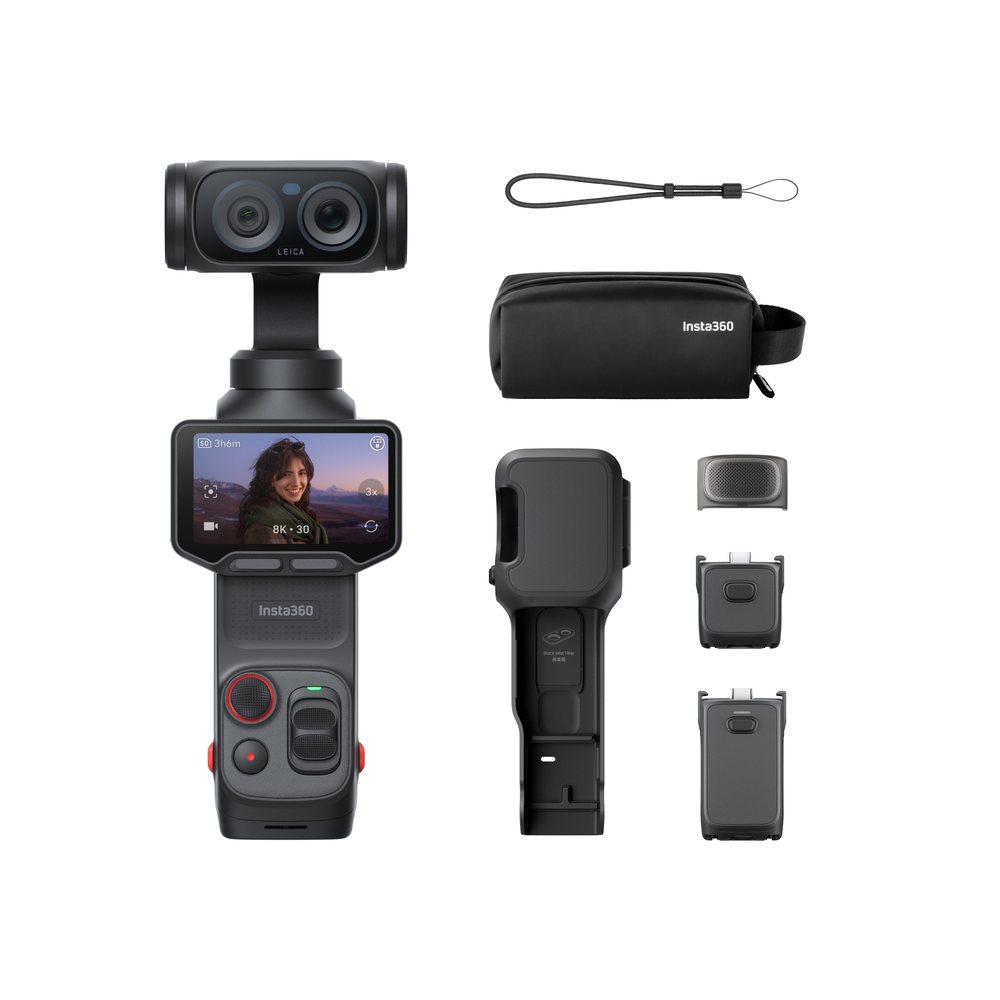 Insta360 Luna Ultra 續行套裝廣角鏡雙記憶卡配件展示