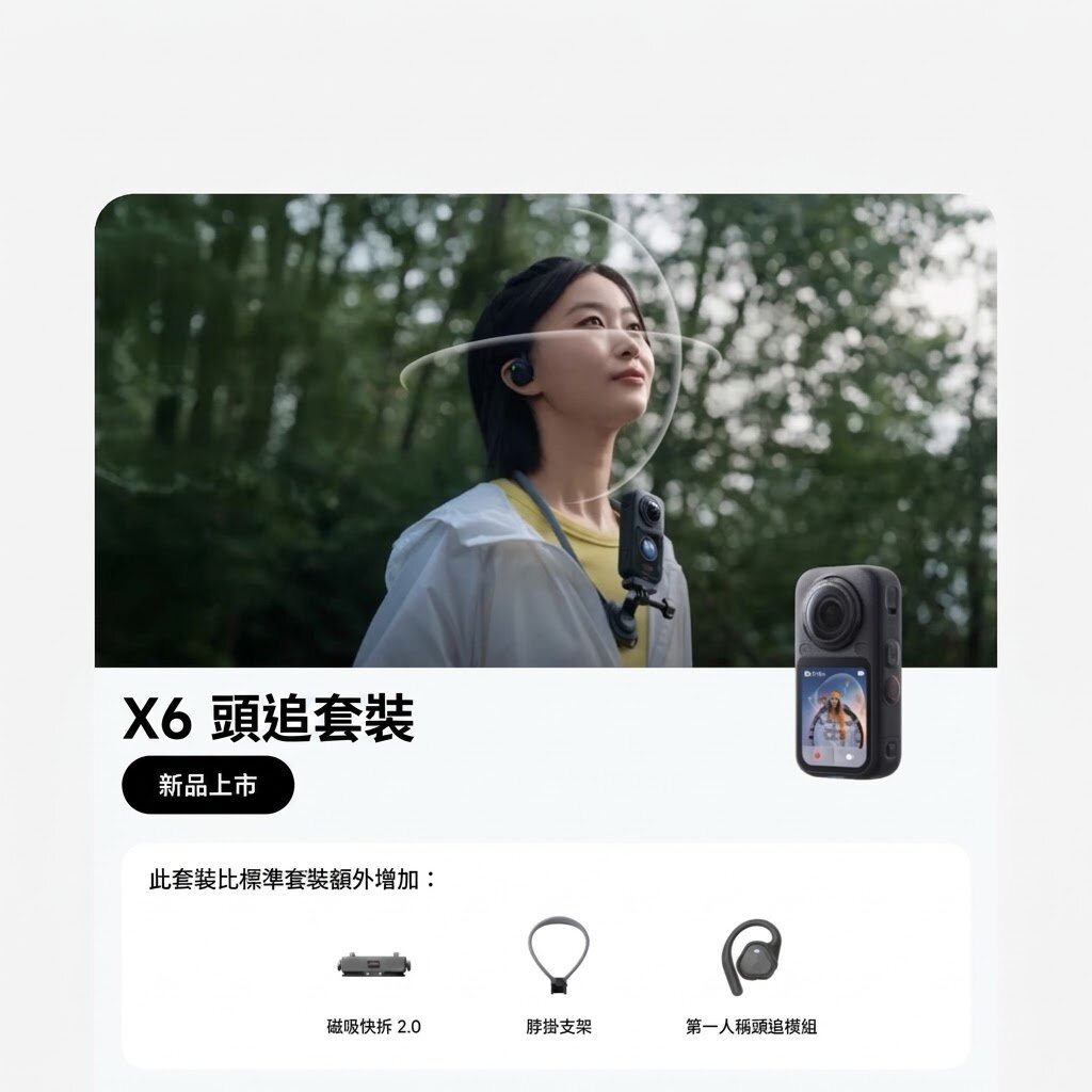 Insta360 X6 POV套裝包裝內容